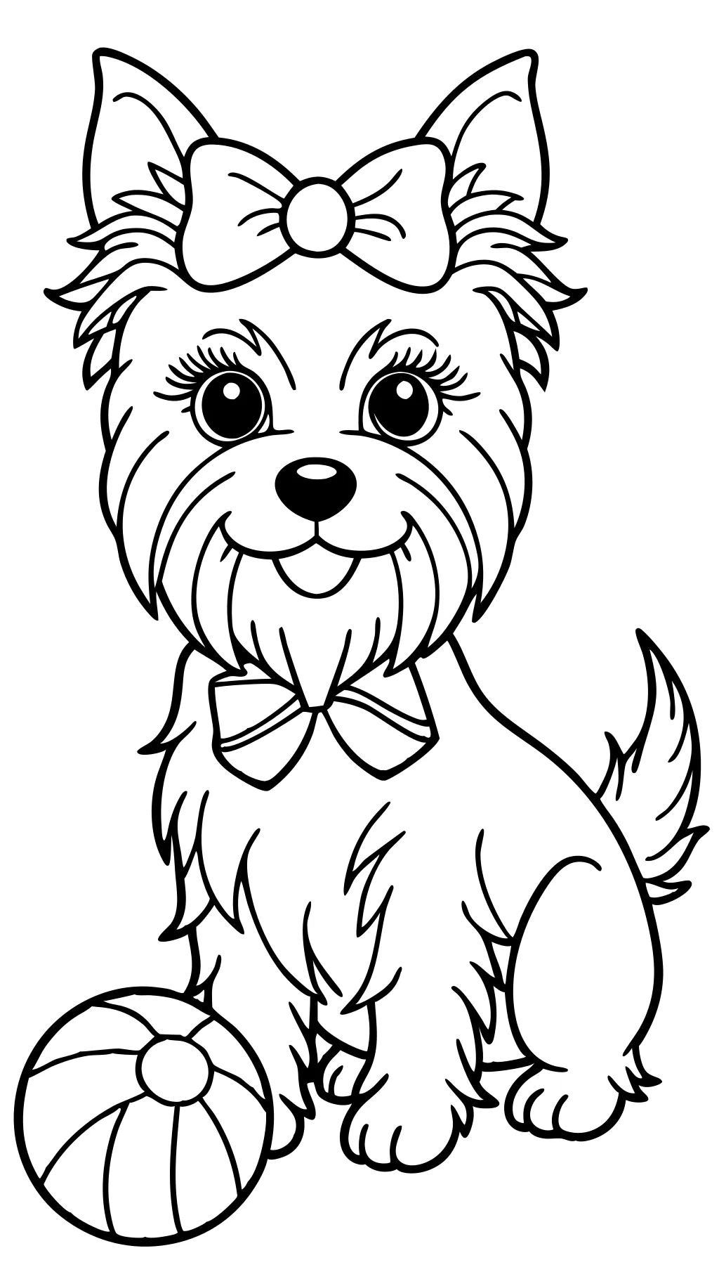 coloriages de chiens yorksie